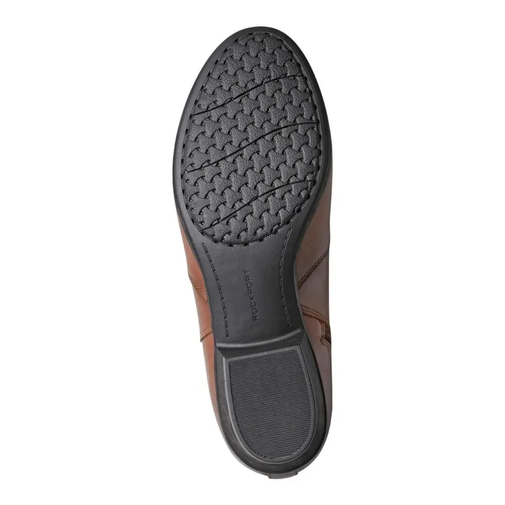 Rockport Women's Chole Leather Buckled Strap Booties Brown Size 7 1/2 W